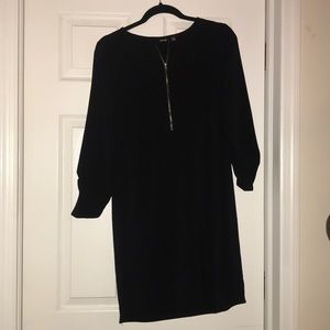 Apt 9 Black long sleeve zipper front dress